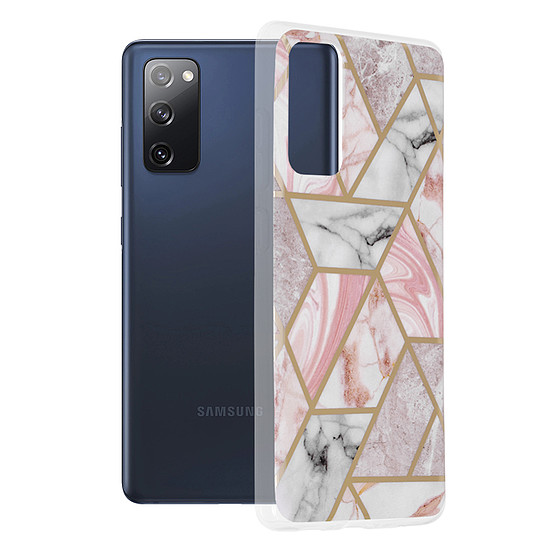 Techsuit - Márvány sorozat - Samsung Galaxy S20 FE 4G / S20 FE 5G - Pink Hex (KF239000)