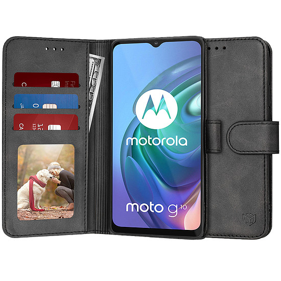 Techsuit - Naplókönyv - Motorola Moto G10 / Moto G20 / Moto G30 - Fekete