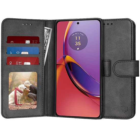 Techsuit - Naplókönyv - Motorola Moto G84 - Fekete