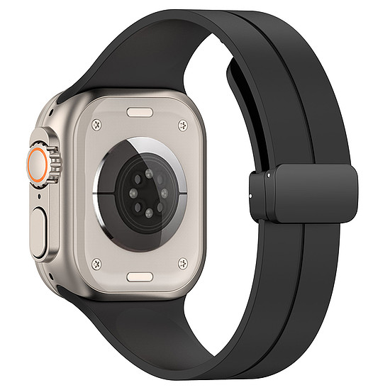 Techsuit - Óraszíj (W011) - Apple Watch 1/2/3/4/5/6/7/8/SE/SE 2 (38/40/41mm) - Fekete (KF2313758)