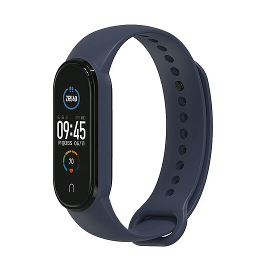 Techsuit - Óraszíj (W013) - Xiaomi Mi Band 5/5 NFC / 6/6 NFC / Amazfit Band 5 - Sötétkék (KF238571)