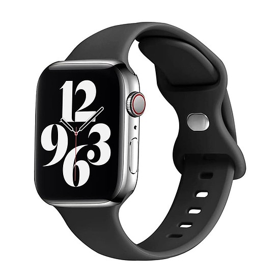 Techsuit - Óraszíj (W031) - Apple Watch 1/2/3/4/5/6/7/8/SE/SE 2 (38/40/41mm) - Fekete (KF238580)