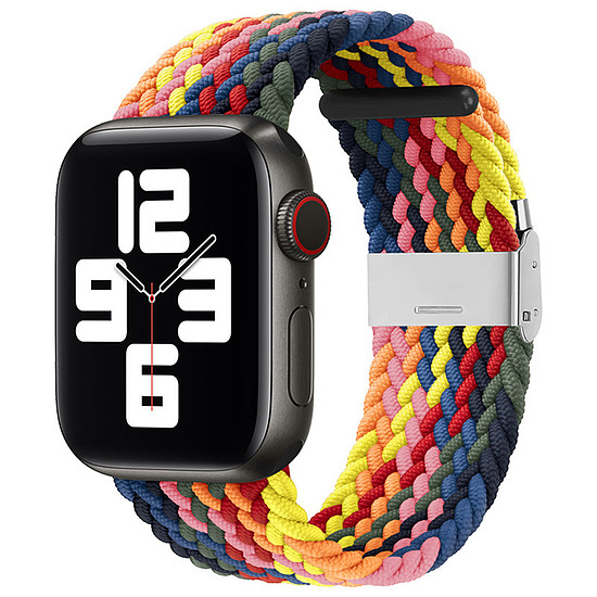 Techsuit - Óraszíj (W032) - Apple Watch 1/2/3/4/5/6/7/8/9/10/SE/SE 2 (38/40/41/42mm) - Színes rózsaszín (KF2317501)