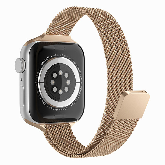 Techsuit - Óraszíj (W034) - Apple Watch 1/2/3/4/5/6/7/8/SE/SE 2 (38/40/41 mm) - Arany (KF239494)