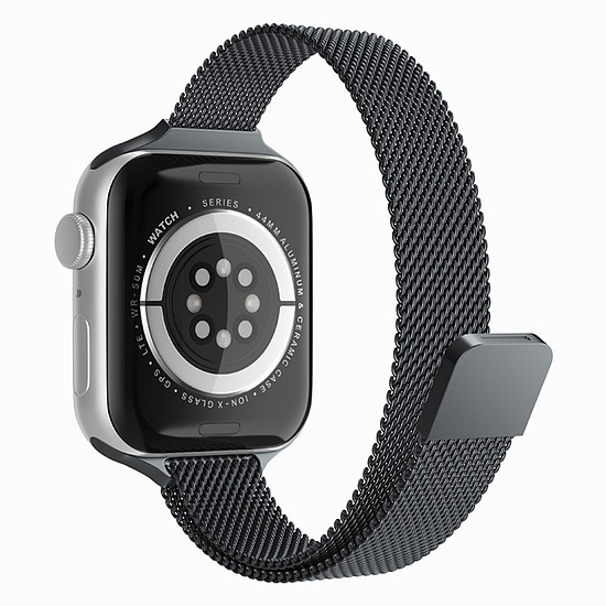 Techsuit - Óraszíj (W034) - Apple Watch 1/2/3/4/5/6/7/8/SE/SE 2/Ultra (42/44/45/49mm) - Fekete (KF239501)