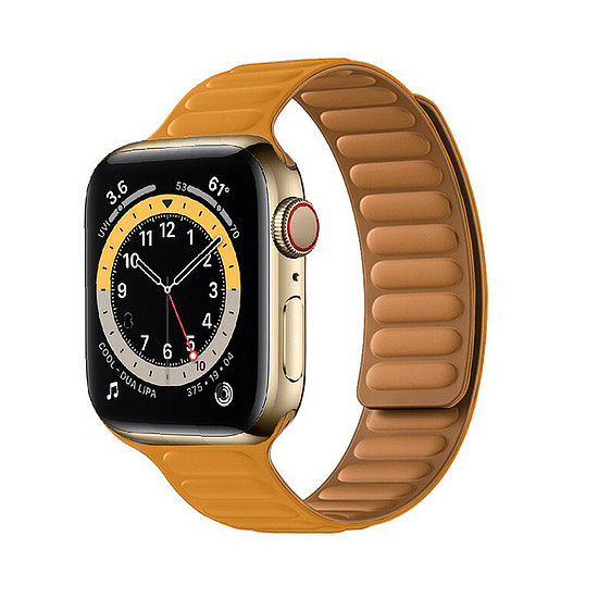 Techsuit - Óraszíj (W035) NŐI - Apple Watch 1/2/3/4/5/6/7/8/SE/SE 2 (38/40/41mm) - Narancs (KF238578)