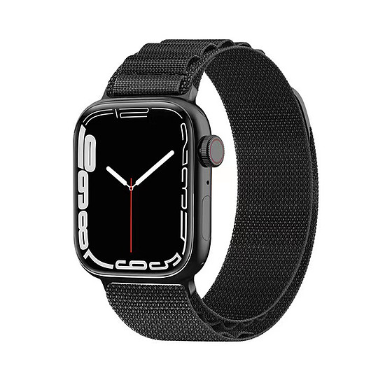 Techsuit - Óraszíj (W037) - Apple Watch 1/2/3/4/5/6/7/8/SE/SE 2 (38/40/41mm) - Fekete (KF2310828)