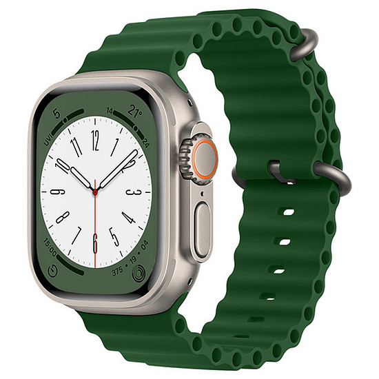 Techsuit - Óraszíj (W038) - Apple Watch 1/2/3/4/5/6/7/8/SE/SE 2 (38/40/41mm) - Army Green (KF2310820)