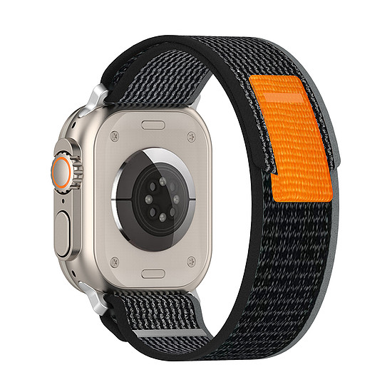 Techsuit - Óraszíj (W039) - Apple Watch 1/2/3/4/5/6/7/8/SE/SE 2 (38/40/41mm) - Fekete / szürke (KF2313118)