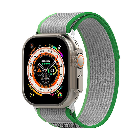 Techsuit - Óraszíj (W039) - Apple Watch 1/2/3/4/5/6/7/8/SE/SE 2/Ultra (42/44/45/49mm) - Zöld / Zöld (KF2313129)