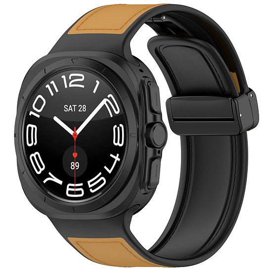 Techsuit - Óraszíj (W056) - Samsung Galaxy Watch Ultra 47mm - Barna