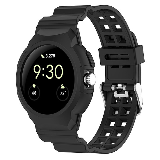 Techsuit - Óraszíj (W065) - Google Pixel Watch / Watch 2 / Watch 3 41 mm - Fekete