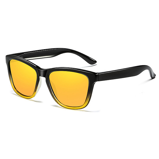 Techsuit - Polarized napszemüveg (0717) - Férfi, UV védelemmel - Gradiens fekete / sárga