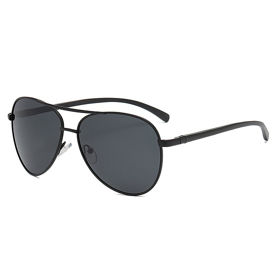 Techsuit - Polarized napszemüveg (2150) - Férfinak, UV védelemmel, Fém keret - Fekete / Fekete szürke (KF2326124)