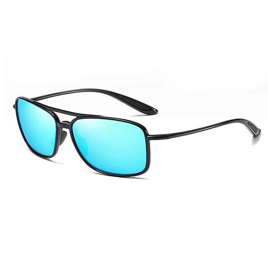 Techsuit - Polarized TR90 (MM99) napszemüveg - UV védelem - Világos fekete / jégkék (KF237634)