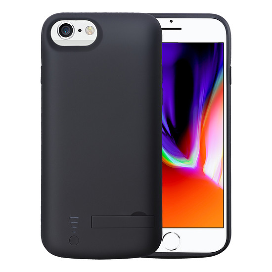 Techsuit - Power Pro akkumulátortok - iPhone 6 / 6s / 7 / 8 / SE 2, SE 2020 / SE 3, SE 2022 - 5500 mAh - Fekete (KF233781)