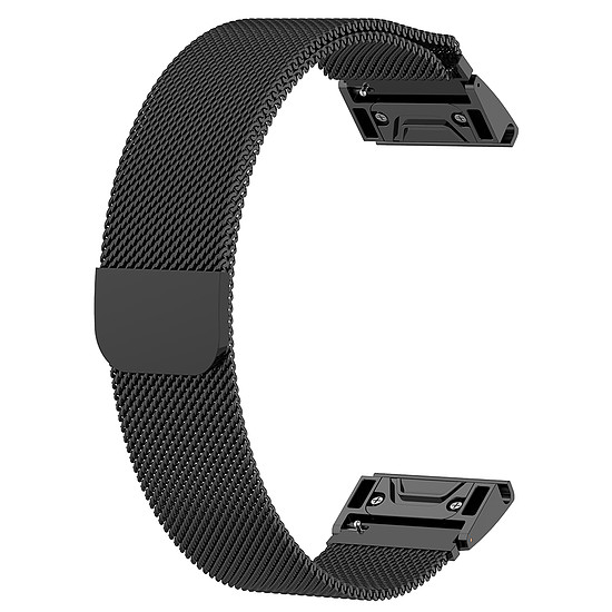 Techsuit - QuickFit 22 mm-es óraszíj (W009) - Garmin Fenix 5/5 Plus 6/6 Pro/7/Forerunner 935/945/955/Approach S60/S62 - Fekete