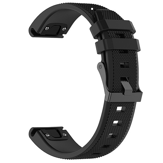 Techsuit - QuickFit óraszíj 22 mm (W058) - Garmin Fenix 5/5 Plus 6/6 Pro/7/Forerunner 935/945/955/Approach S60/S62 - Fekete