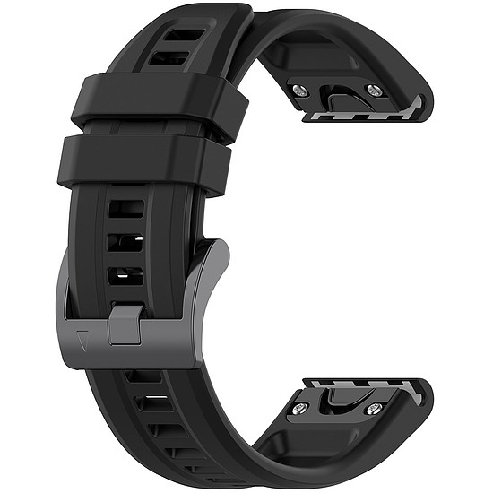 Techsuit - QuickFit óraszíj 22 mm (W060) - Garmin Fenix 5/5 Plus 6/6 Pro/7/Forerunner 935/945/955/Approach S60/S62 - Fekete