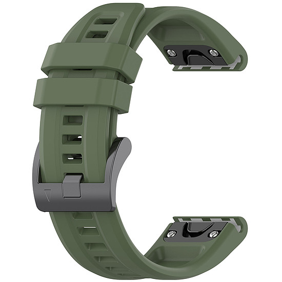 Techsuit - QuickFit óraszíj 22 mm (W060) - Garmin Fenix 5/5 Plus 6/6 Pro/7/Forerunner 935/945/955/Approach S60 - Sötétzöld