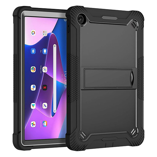 Techsuit - Robusztus TabShell + Képernyővédő fólia - Lenovo Tab M10 Plus 3rd Gen (TB-125F/TB-128F) - Fekete