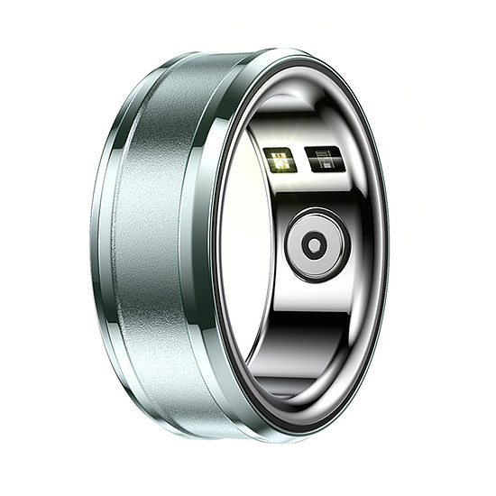 Techsuit - Smart Ring (R3) - uniszex, pulzusfigyelő, kalóriafogyasztás, alvás, fitnesz, IP68, méret 62,2 mm - cián