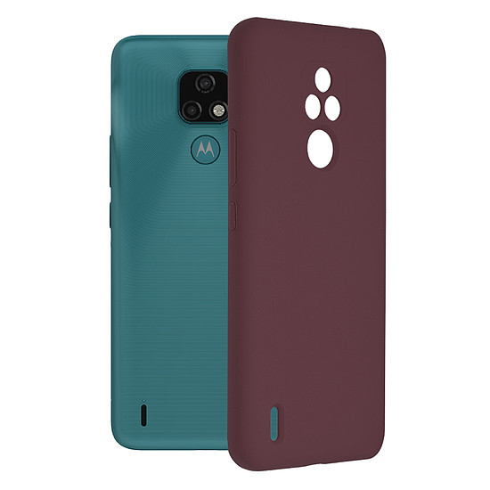 Techsuit - Soft Edge szilikon - Motorola Moto E7 - Plum Violet (KF235852)