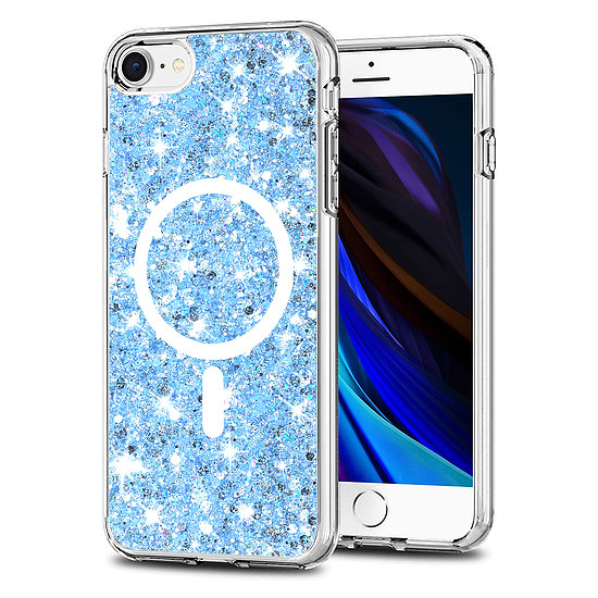 Techsuit - Sparkly Glitter MagSafe - iPhone 7 / iPhone 8 / iPhone SE 2, SE 2020 / iPhone SE 3, SE 2022 - kék