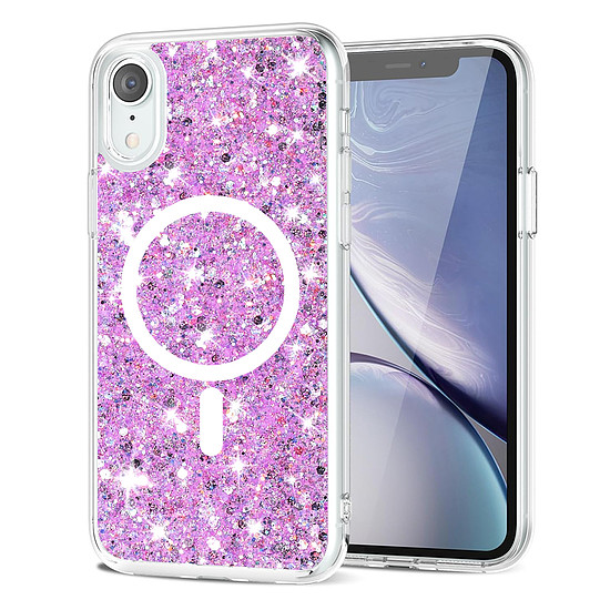 Techsuit - Sparkly Glitter MagSafe - iPhone XR - Magenta