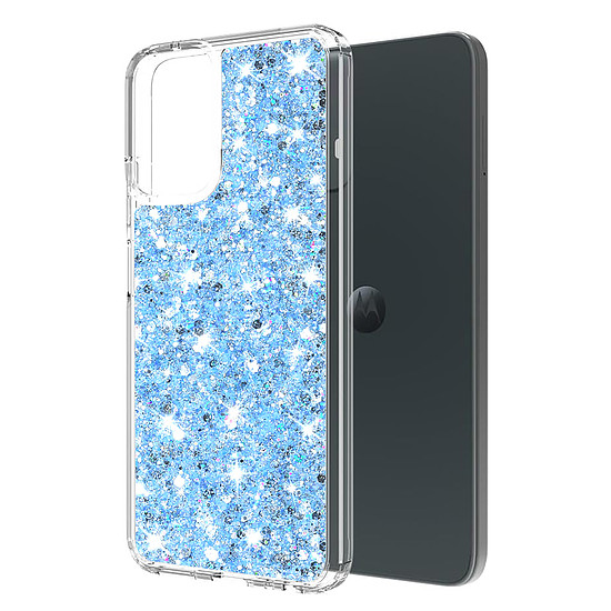 Techsuit - Sparkly Glitter - Motorola Moto G04 / Moto G04s / Moto G24 / Moto E14 - kék