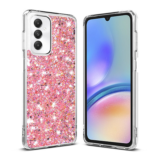 Techsuit - Sparkly Glitter - Samsung Galaxy A05s - rózsaszín