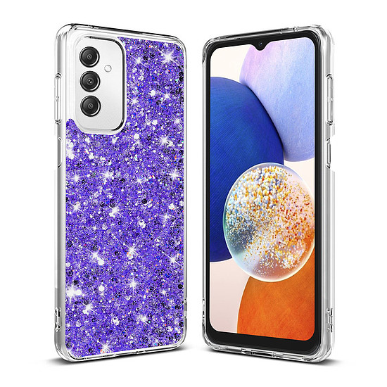 Techsuit - Sparkly Glitter - Samsung Galaxy A14 4G / A14 5G - Lila