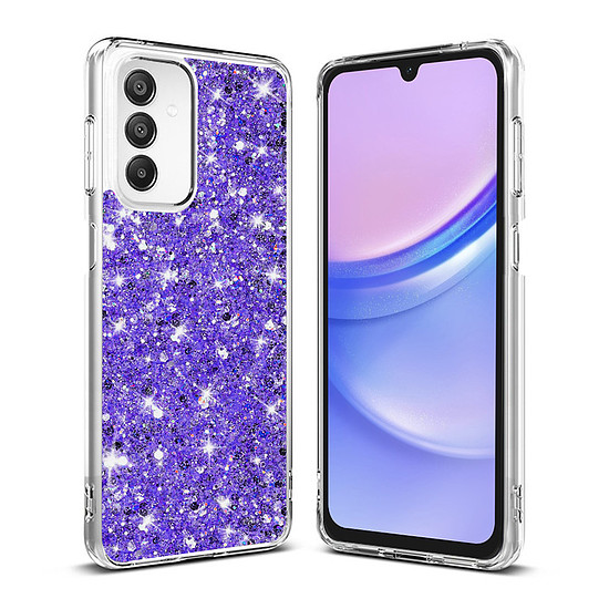 Techsuit - Sparkly Glitter - Samsung Galaxy A15 4G / A15 5G - Lila