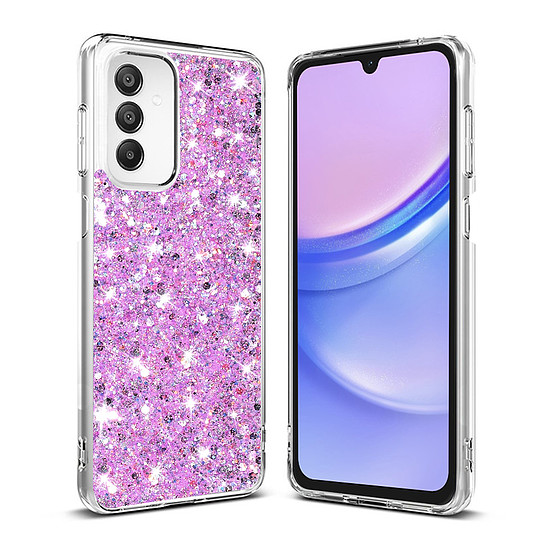 Techsuit - Sparkly Glitter - Samsung Galaxy A15 4G / A15 5G - Magenta