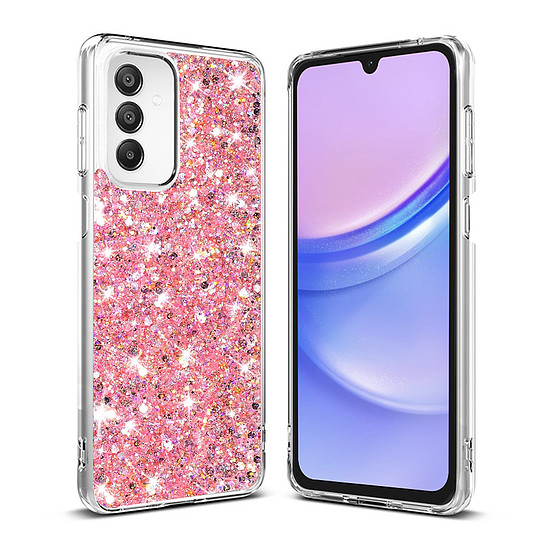 Techsuit - Sparkly Glitter - Samsung Galaxy A15 4G / A15 5G - rózsaszín (KF2324058)