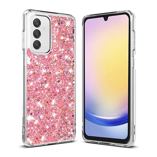 Techsuit - Sparkly Glitter - Samsung Galaxy A25 5G - rózsaszín