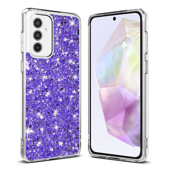 Techsuit - Sparkly Glitter - Samsung Galaxy A35 5G - Lila