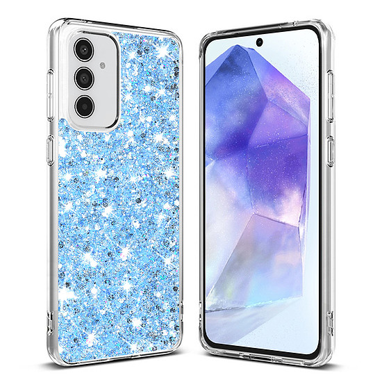 Techsuit - Sparkly Glitter - Samsung Galaxy A55 5G - kék