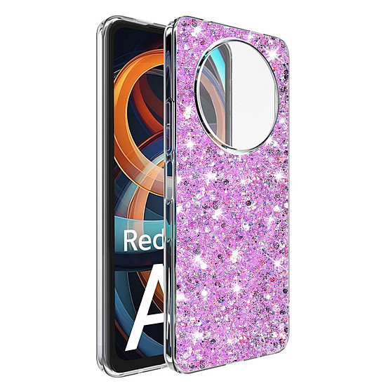 Techsuit - Sparkly Glitter - Xiaomi Redmi A3 - Magenta