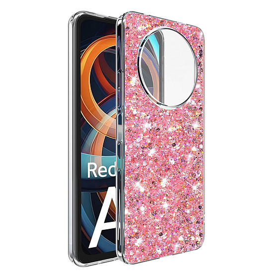 Techsuit - Sparkly Glitter - Xiaomi Redmi A3 - Pink