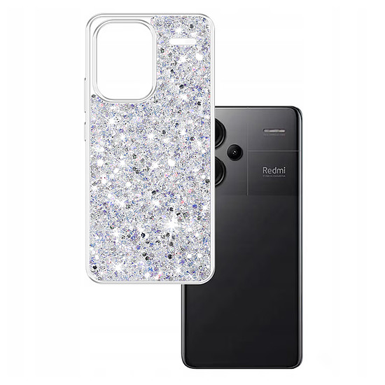 Techsuit - Sparkly Glitter - Xiaomi Redmi Note 13 Pro+ 5G - Fehér