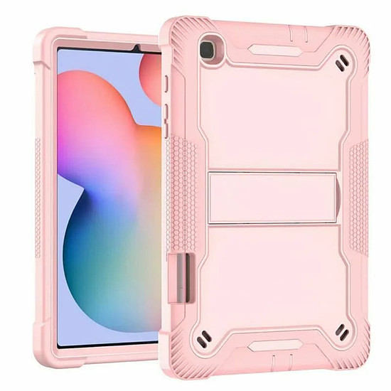 Techsuit - strapabíró TabShell + képernyővédő fólia - Samsung Galaxy Tab S6 Lite 10.4 P610/P615 - Rose Gold