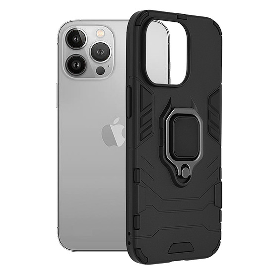 Techsuit - Szilikon pajzs - iPhone 13 Pro - Fekete (KF235812)