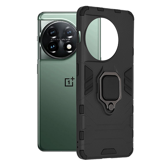 Techsuit - Szilikon pajzs - OnePlus 11 - Fekete (KF2312136)