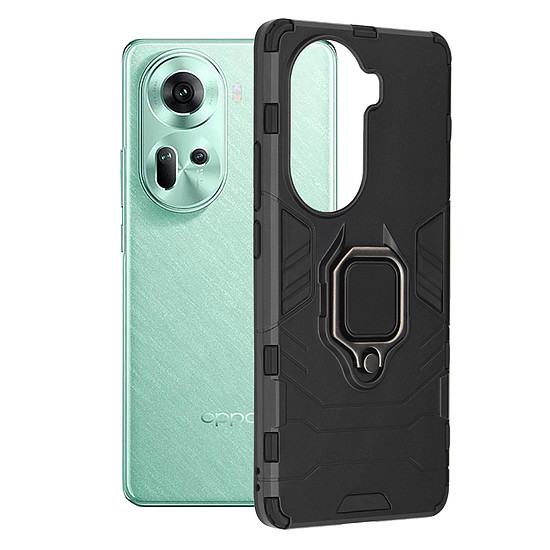 Techsuit - Szilikon pajzs - Oppo Reno11 - Fekete