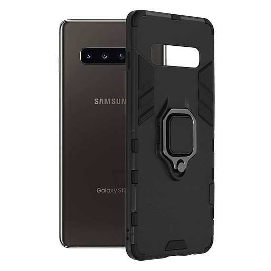 Techsuit - szilikon pajzs - Samsung Galaxy S10 Plus - fekete (KF234583)