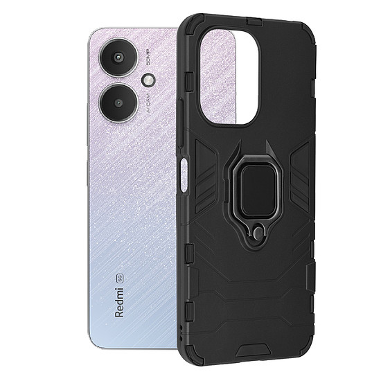 Techsuit - Szilikon pajzs - Xiaomi Redmi 13C 4G / 13C 5G / Poco M6 / C65 - Fekete