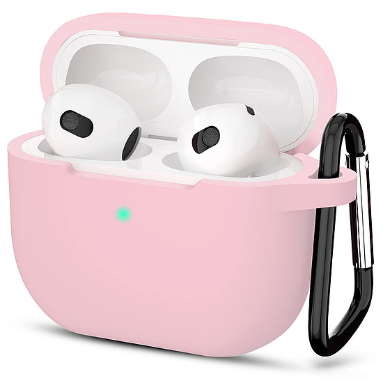 Techsuit - szilikon tok - Apple AirPods 3-hoz, sima ultravékony anyag - rózsaszín