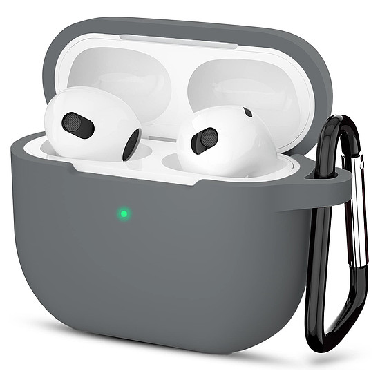 Techsuit - szilikon tok - Apple AirPods 3-hoz, sima ultravékony anyag - szürke