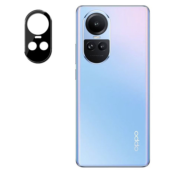 Techsuit - teljes kameraüveg - Oppo Reno10 / Reno10 Pro - fekete (KF2314546)